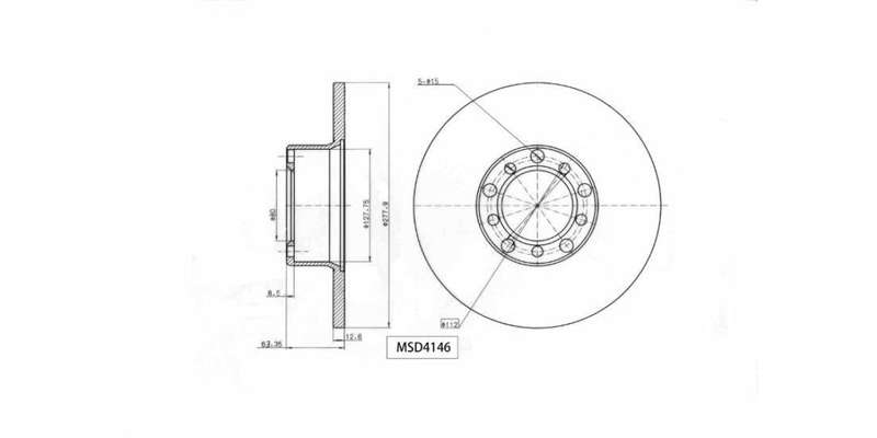Brake Disc Solid Front Mercedes Benz W123,W115,W114,W108 1973 1986 (Single)