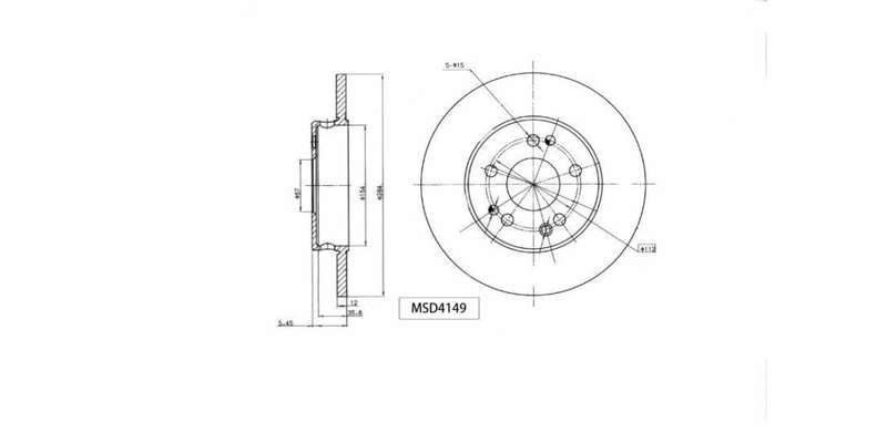 Brake Disc Solid Front Mercedes Benz W124 1986 1993 (Single)