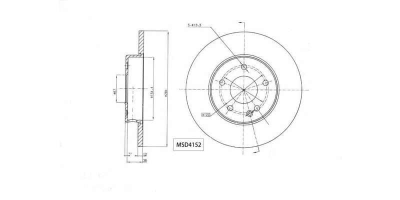 Brake Disc Solid Front Mercedes C180 [W202] 1994 2000 (Single)