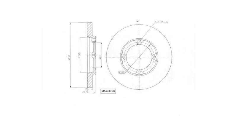 Brake Disc Solid Front Toyota Avanza 1.3 S,Sx,1.5 Sx,Tx 2006 2015 (Single)