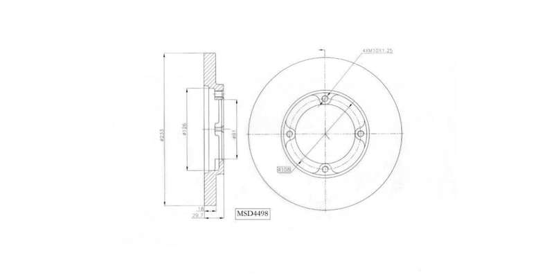 Brake Disc Solid Front Toyota Avanza 1.3 S,Sx,1.5 Sx,Tx 2006 2015 (Single)
