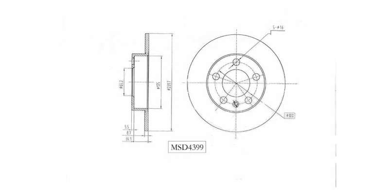 Brake Disc Solid Rear Audi A1 1.0,1.4,1.8 TFront Solidi 2014 2018, A3 Sb 2019>,Seat Ibiza 06 09,V...