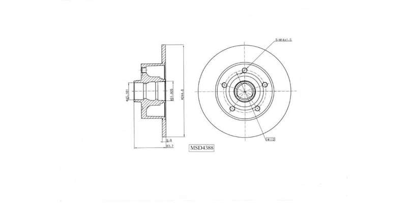 Brake Disc Solid Rear Audi A4 1.8,2.4,2.6,2.8 1995 2001 (Single)