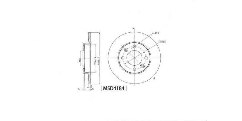 Brake Disc Solid Rear Citroen C2,Ds3,Xsara,Peugeot 1007,307,Partner 2001 2015 (Single)