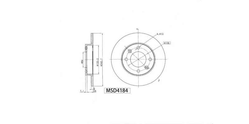 Brake Disc Solid Rear Citroen C2,Ds3,Xsara,Peugeot 1007,307,Partner 2001 2015 (Single)