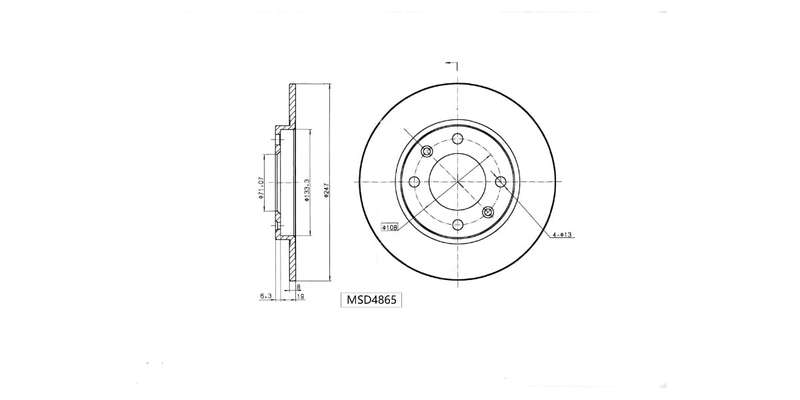 Brake Disc Solid Rear Citroen Xsara 1.6I,2.0I,Hdi,Vts,Peugeot 206 1.4,1.6,2.0,306 Xr 2001 2008 (S...