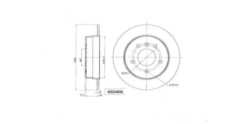 Brake Disc Solid Rear Mercedes A190 [W168] 2000 2005 (Single)