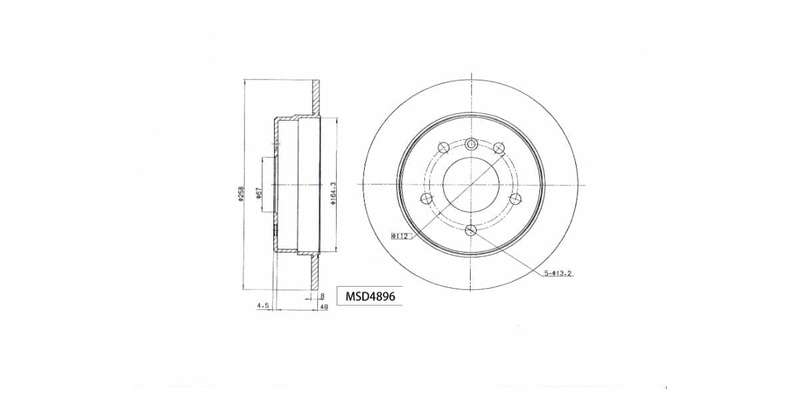 Brake Disc Solid Rear Mercedes A190 [W168] 2000 2005 (Single)
