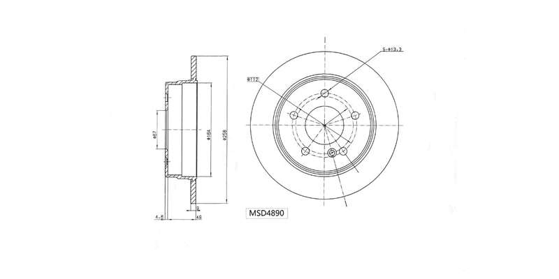 Brake Disc Solid Rear Mercedes C180,C200,C220,C230,C250,C280 [W202] 1994 2000 (Single)