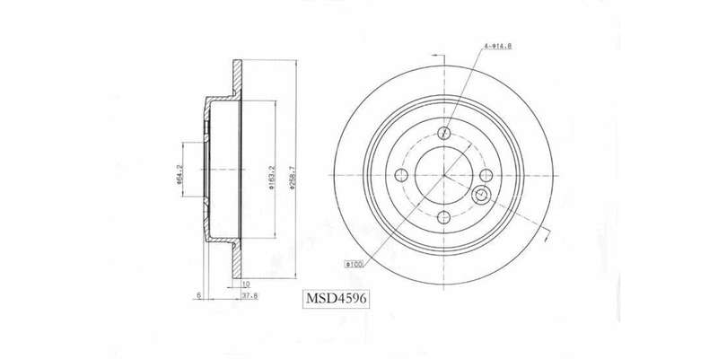 Brake Disc Solid Rear Mini Cooper [R53][R56][R52] 2002 2014 (Single)