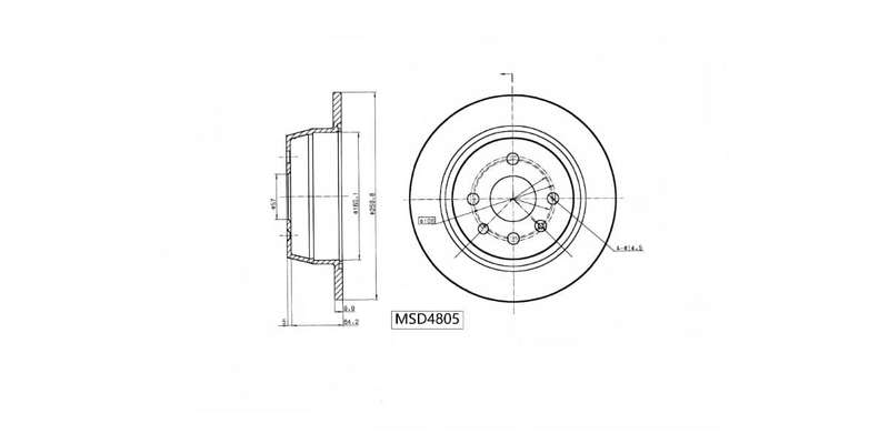 Brake Disc Solid Rear Opel Astra 160Is,180I,200I,Kadett,Monza 1989 1998 (Single)