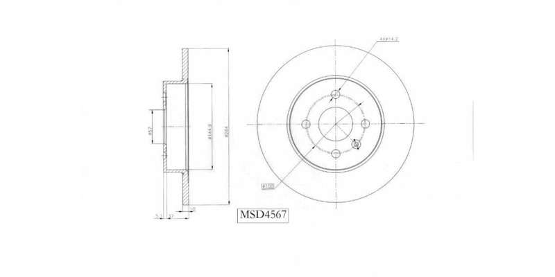 Brake Disc Solid Rear Opel Meriva 1.6I,1.8I 2003 2010 (Single)