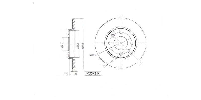 Brake Disc Solid Rear Peugeot 206 1.4 Popart,Xr,Hdi 2001 2008 (Single)