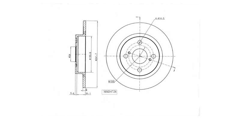 Brake Disc Solid Rear Toyota Conquest Rear Solidi,180I 1988 1996 (Single)