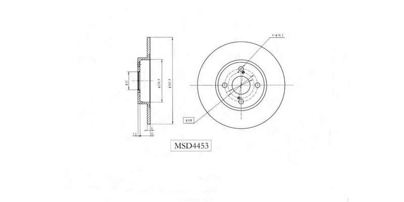 Brake Disc Solid Rear Toyota Corolla 180I Gle 1996 2002 (Single)
