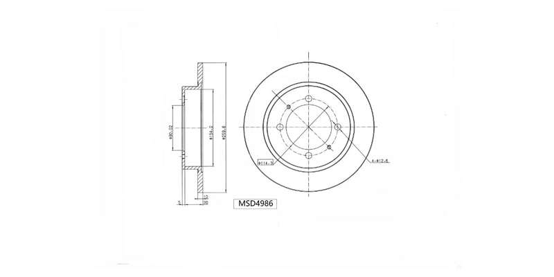 Brake Disc Solid Rear Volvo S40,V40 2.0 1997 2004 (Single)
