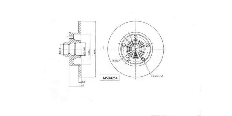 Brake Disc Solid Rear Vw Golf 3 2.8 Vr6,Jetta 3 1993 1996 (Single)