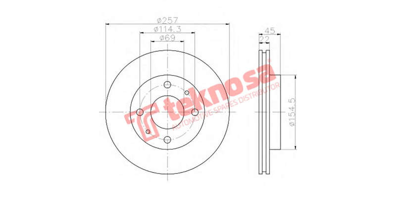 Brake Disc Sonata Tiburon 2.0 3.0 94 (Front Vented)