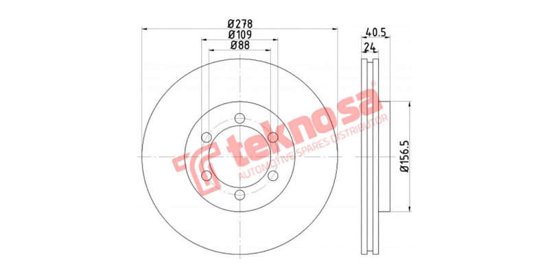 Brake Disc Ssangyong Rexton 2.3 2.8 03 (Front Vented)