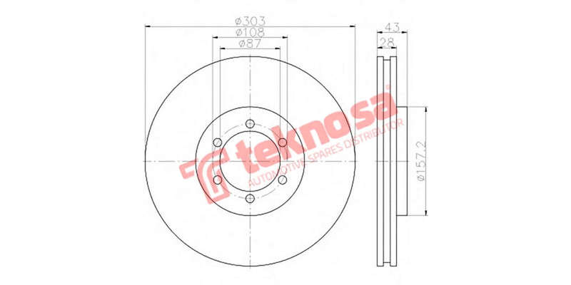 Brake Disc Terracan 3.5I V6B 01 06 (Front Vented)