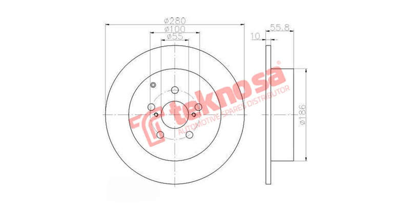 Brake Disc Toyota Avensis 06 (Rear Solid)