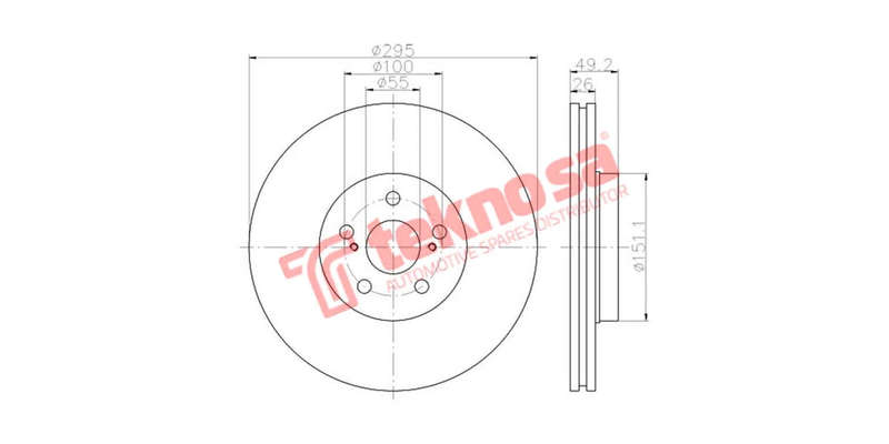 Brake Disc Toyota Avensis 10 (Front Vented)