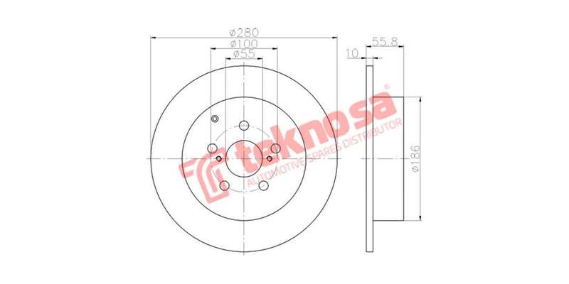 Brake Disc Toyota Avensis 10 (Rear Solid)