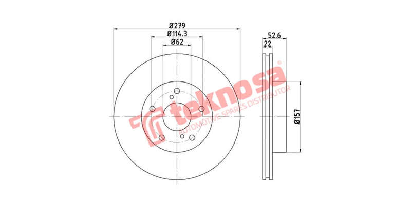 Brake Disc Toyota Condor 4X4 (All) 99 (Front Vented)