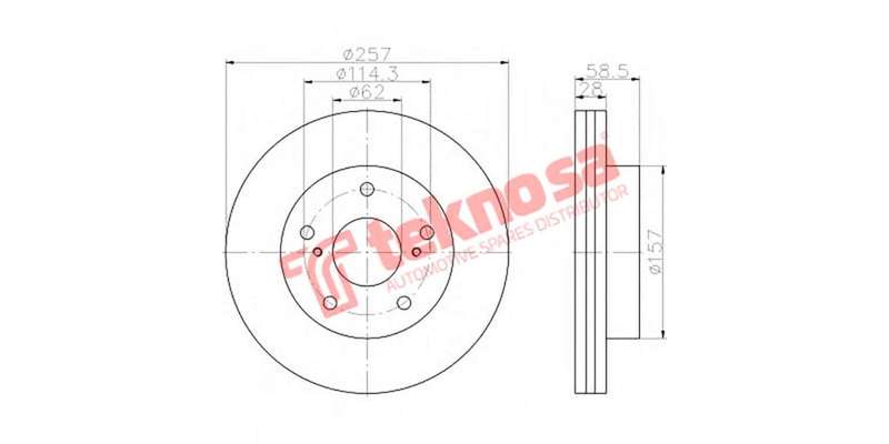 Brake Disc Toyota Hilux Raider 05 (Front Vented)