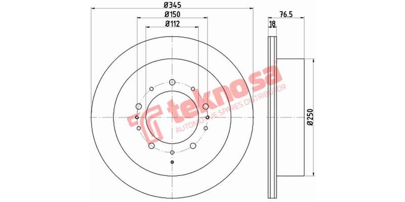 Brake Disc Toyota Landvruiser 200 07 (Rear Vented)