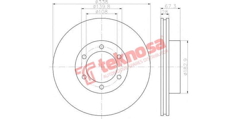 Brake Disc Toyota Prado Hilux 03 (Front Vented)
