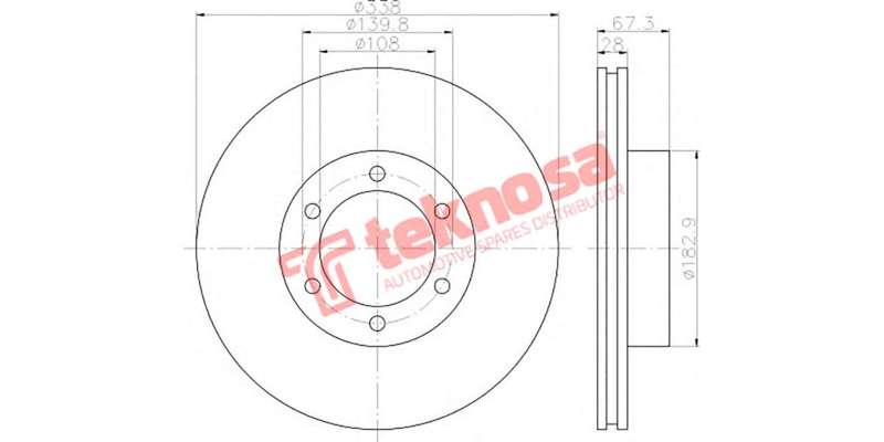 Brake Disc Toyota Prado Hilux 03 (Front Vented)