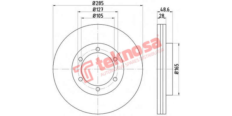 Brake Disc Toyota Quantum 2.5 2.7 D4D 05 (Front Vented)