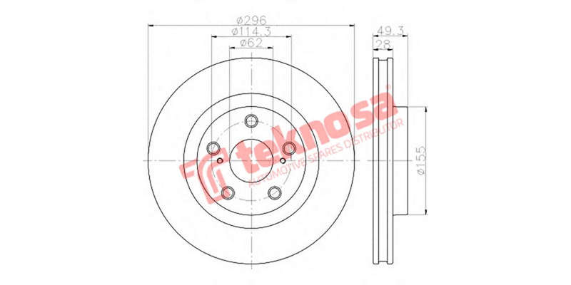 Brake Disc Toyota Rav 4 06 (Front Vented)