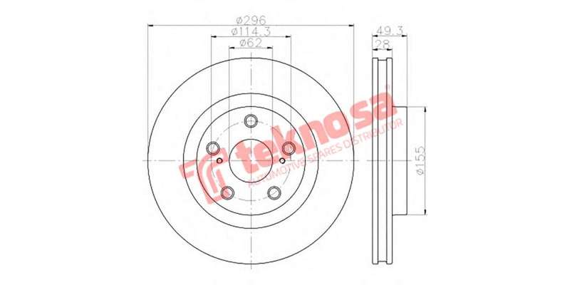 Brake Disc Toyota Rav 4 06 (Front Vented)