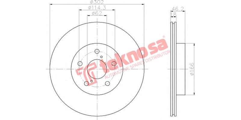Brake Disc Toyota Rav4 94 00 (Front Vented)