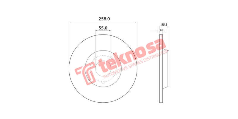 Brake Disc Toyota Run X 1.4 1.6 03 (Rear Solid)