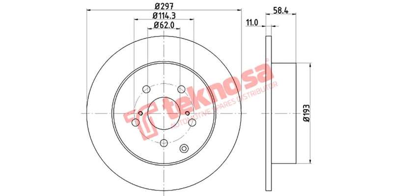 Brake Disc Toyota VeRear Solido 09 (Rear Solid)