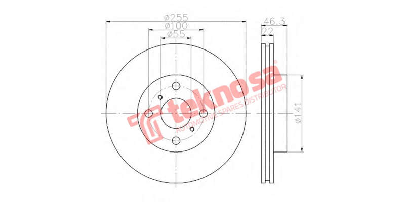 Brake Disc Toyota Yaris 1.3 05 (Front Vented)