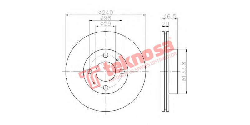 Brake Disc Uno Turbo 90 (Front Vented)