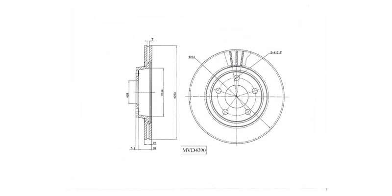 Brake Disc Vented Front Audi A4 95 08,S8 Quattro 99 02, (Single)