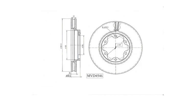 Brake Disc Vented Front Baw Sasuka,Hiace Sesfikile,Toyota Quantum 2013 2019> (Single)