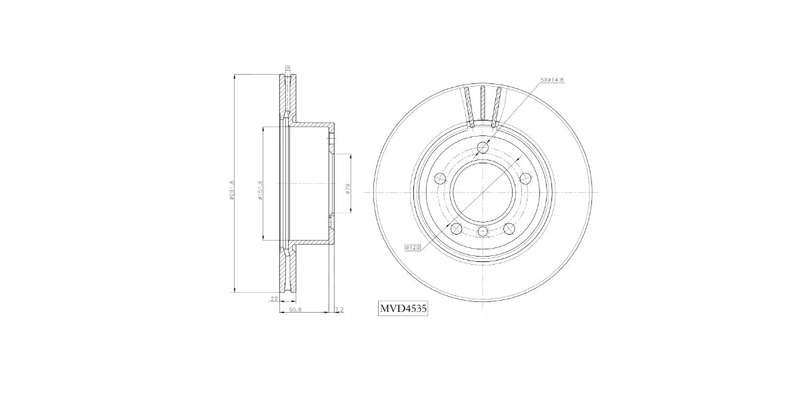 Brake Disc Vented Front Bmw 118I 120I 120D [E87] 320I [E90] 2005 2012 (Single)