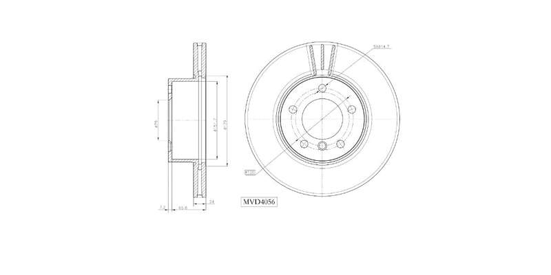 Brake Disc Vented Front Bmw 120I,120D [E87]320D,320I,323I,325I[E90]Z4 23I,30I,20I,28I 2005 2012 (...