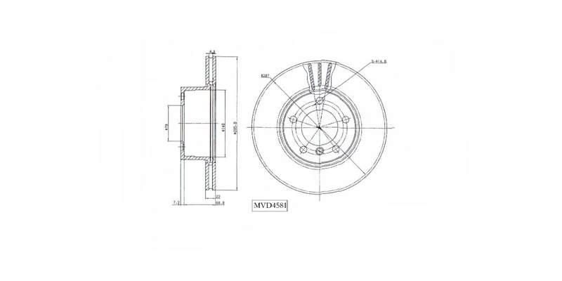 Brake Disc Vented Front Bmw 523I,525I,528I,530D,530I [E39] 1995 2004 (Single)