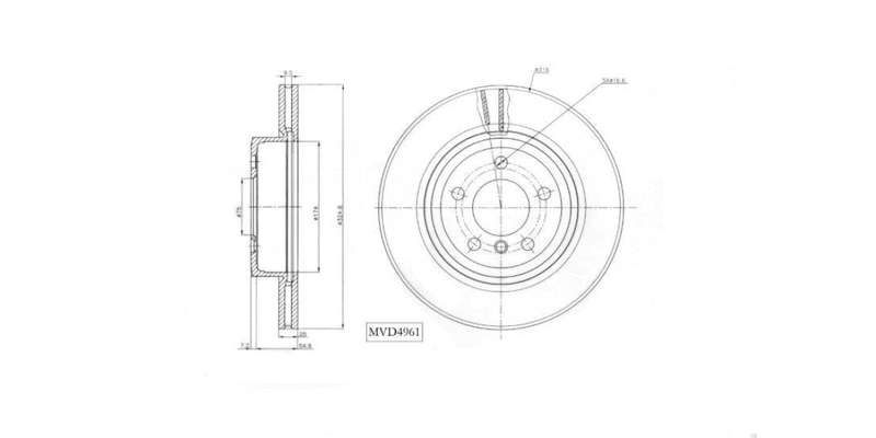 Brake Disc Vented Front Bmw X3 2.0I,2.0D,2.5I,3.0D,3.0I [E83] 2004 2011 (Single)