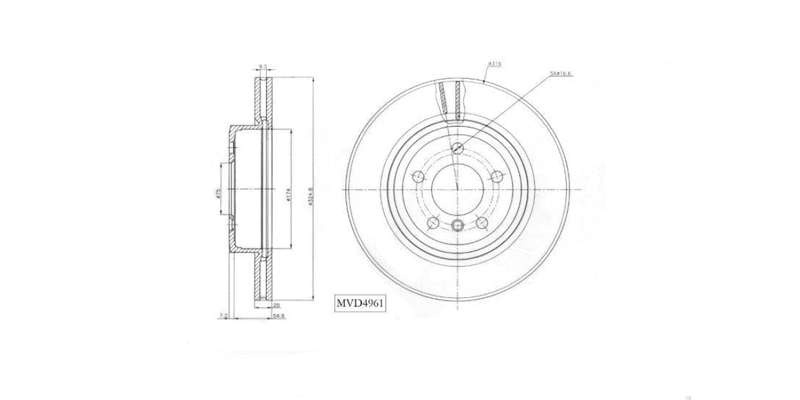 Brake Disc Vented Front Bmw X3 2.0I,2.0D,2.5I,3.0D,3.0I [E83] 2004 2011 (Single)