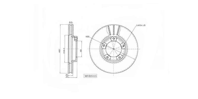 Brake Disc Vented Front Cam Inyathi 2.2I,Foton,Meiya 2007> Toyota Hiace,Hliux 1984 2001 (Single)