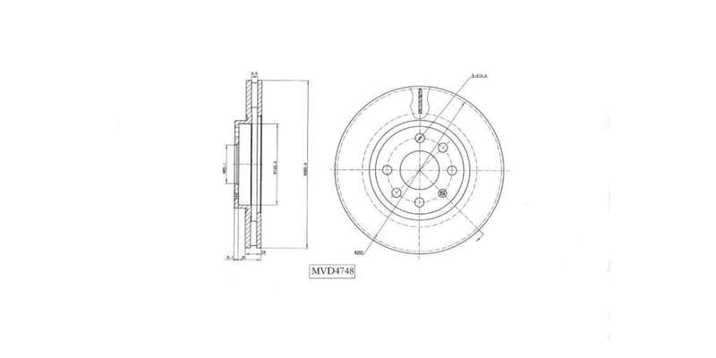 Brake Disc Vented Front Chev CoRear Solida 2010> Utility 2011> Daewoo Lanos 1997 2000,Meriva,Tigr...
