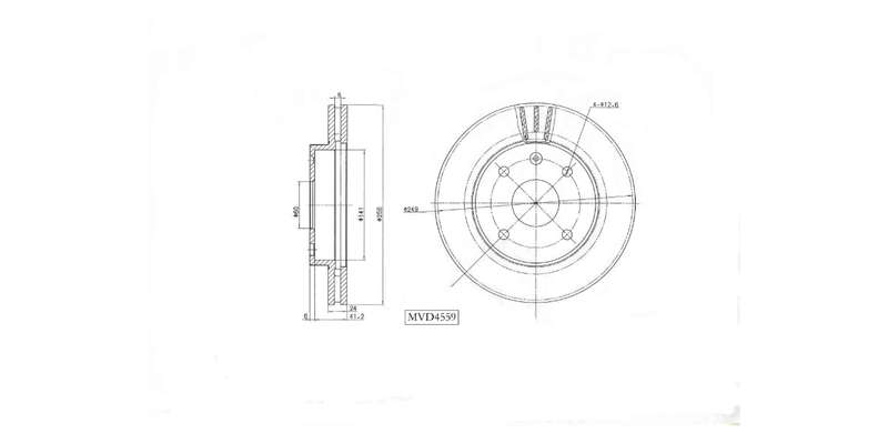Brake Disc Vented Front Chev Optra 1.6,Deawoo Tacuma 2003 2011 (Single)